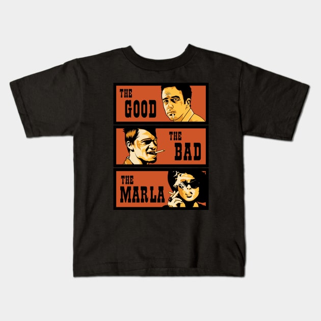 The Good, The Bad and The Marla Kids T-Shirt by Woah_Jonny